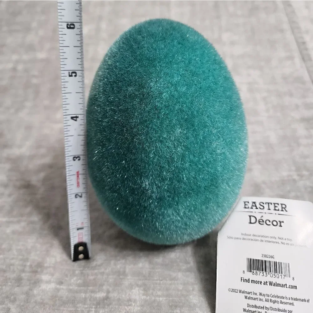 New Lot of 12 Easter Spring Decor Flocked Egg Bundle Large 8' and Medium 6'